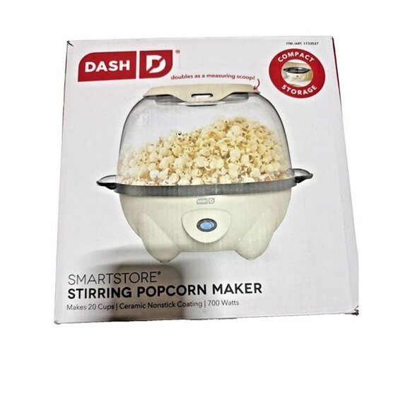 Dash SmartStore Stirring Ceramic Nonstick Coating 20 Cups Popcorn Maker - Picture 1 of 5